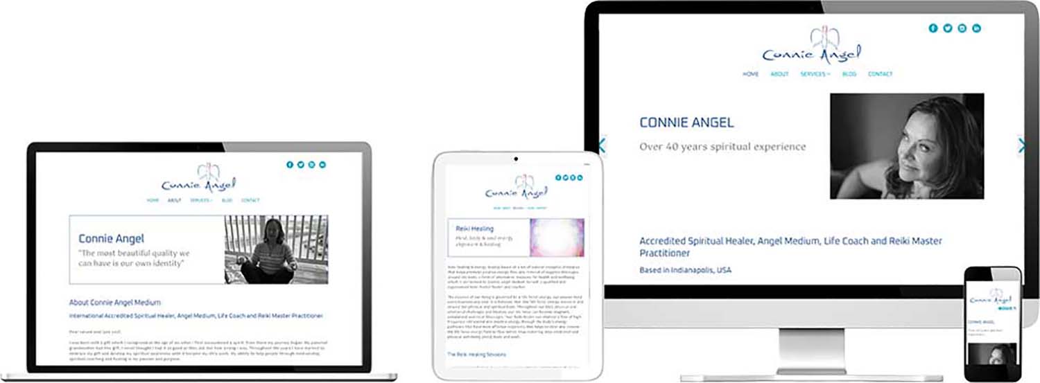 Connie Angel website on all devices