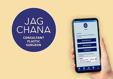 Mobile app development for plastic surgeon Website Snap