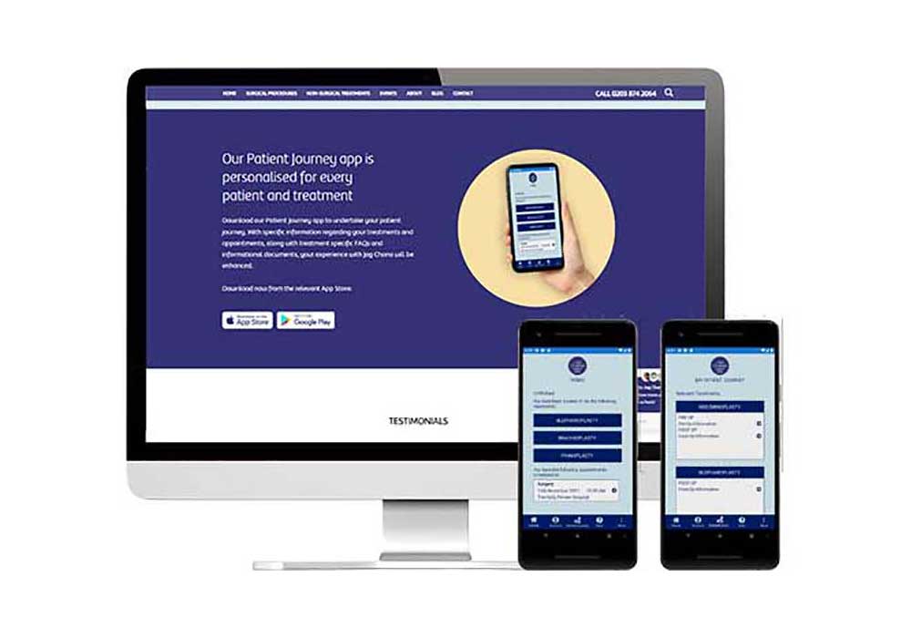 bespoke mobile app for plastic surgeon