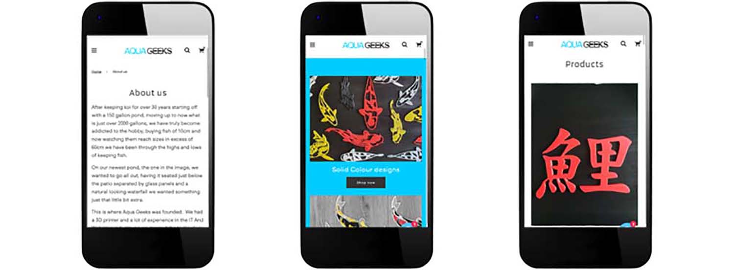 Website design on mobiles