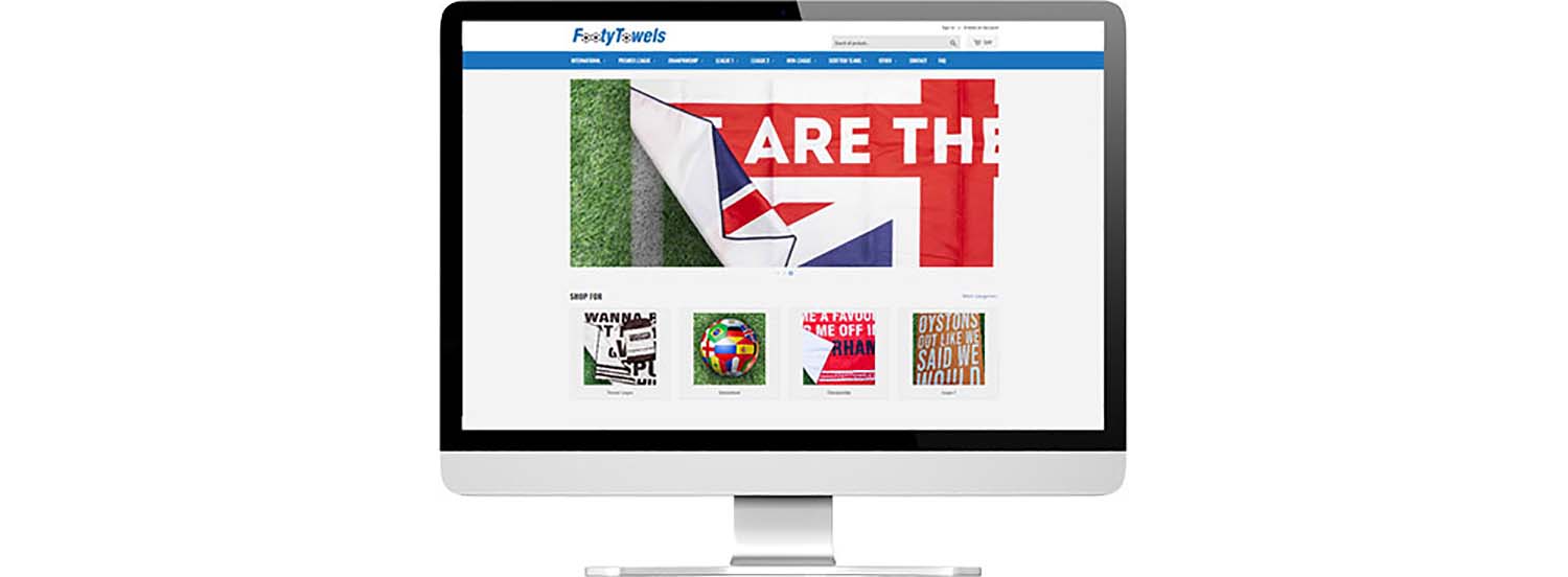 Website design on desktop computer