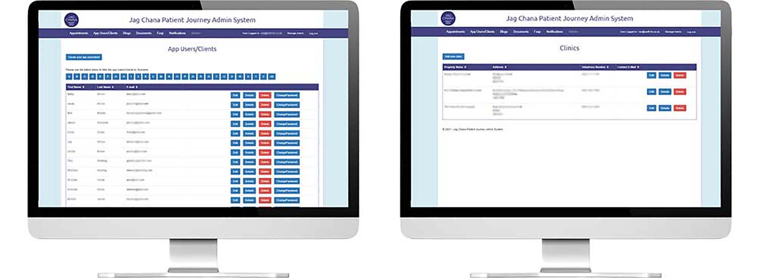 Jag Chana App Admin Screens