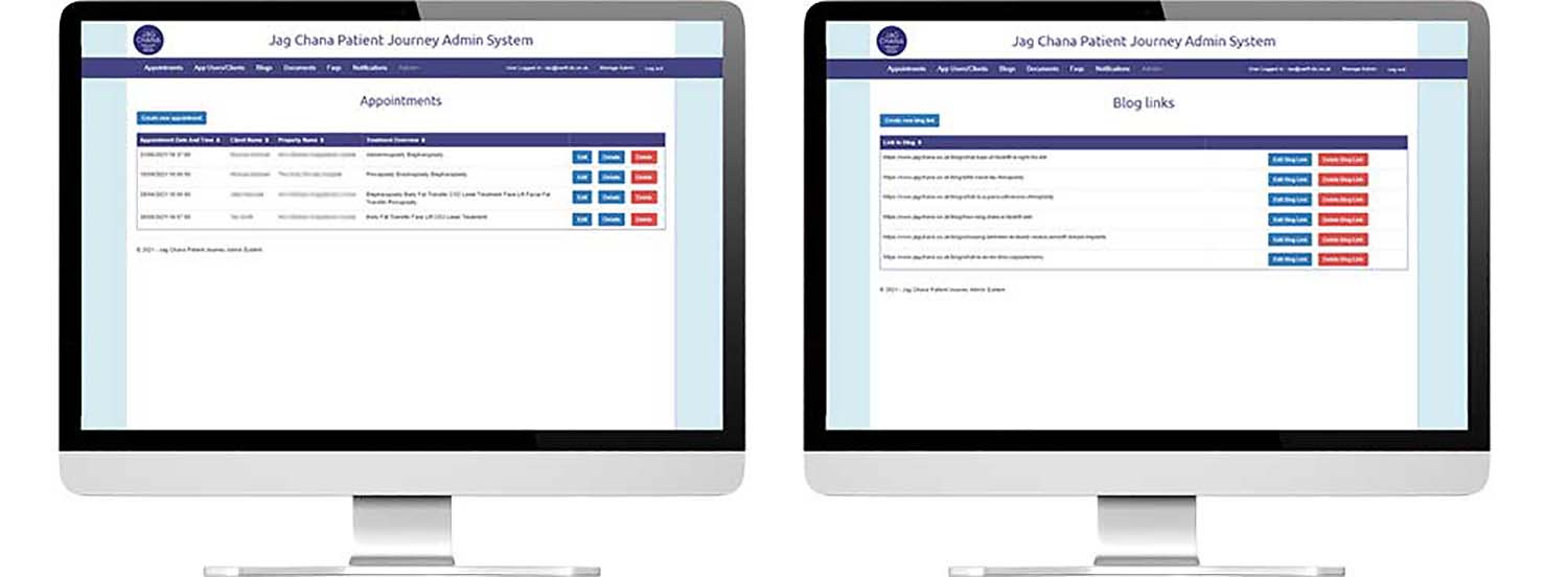 Jag Chana App Admin Screens