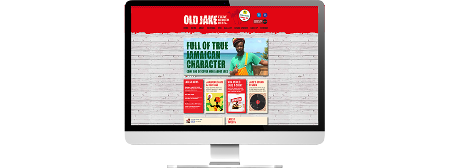 old jake ginger beer home page