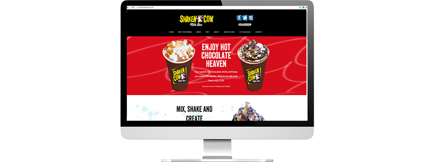 Shaken Cow website home page