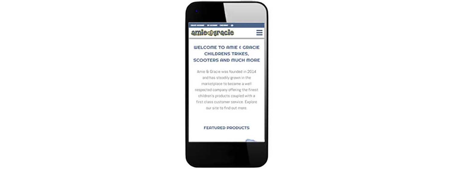 website design on phone
