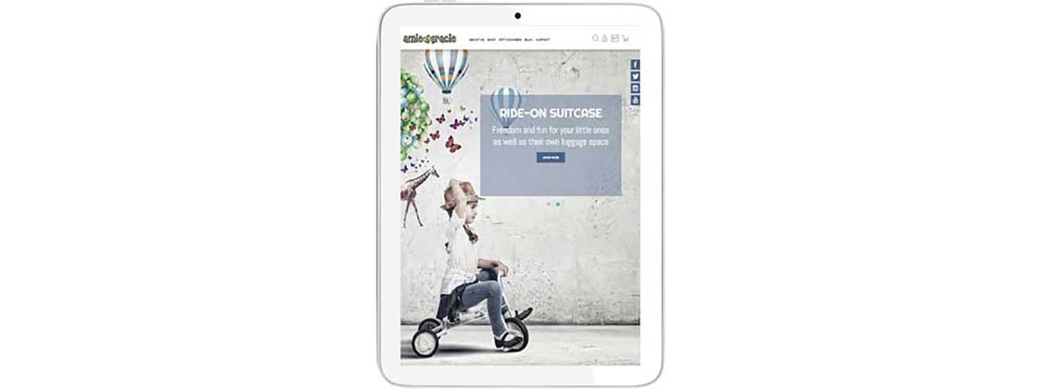 website design on ipad