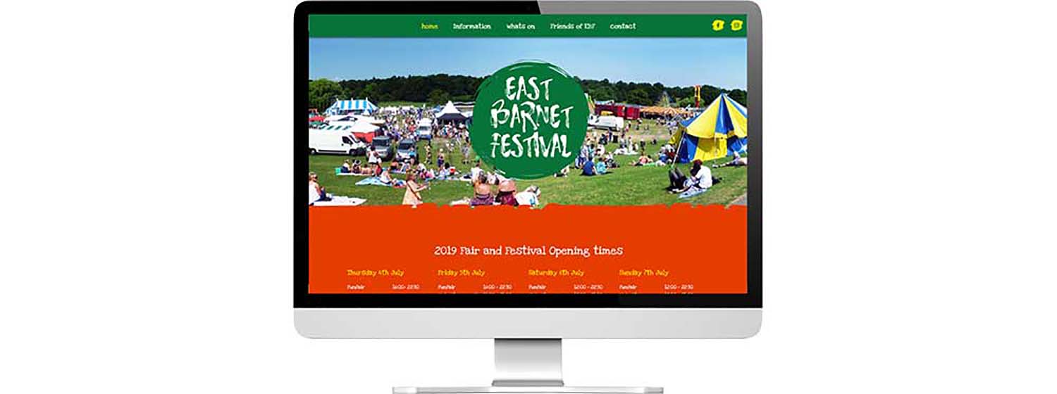 EBF website showing on desktop