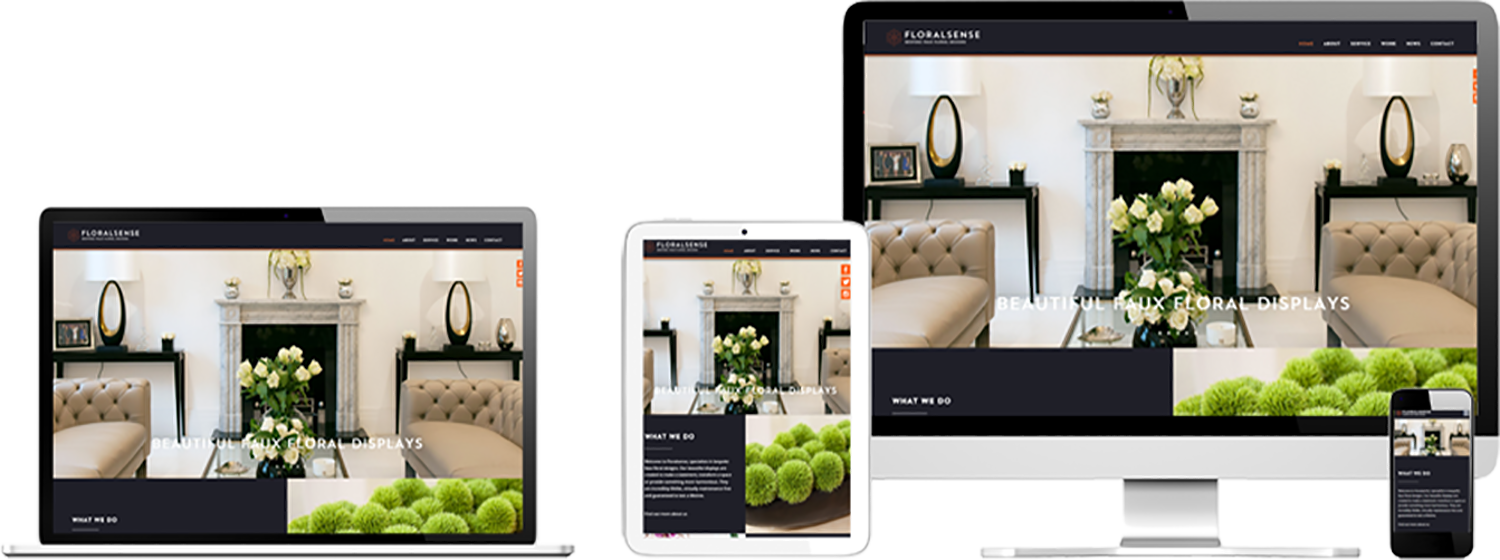 Floralsense website on all devices