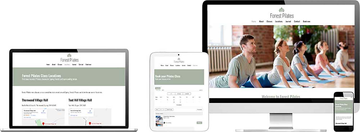 Forest Pilates Website Design and Development all devices