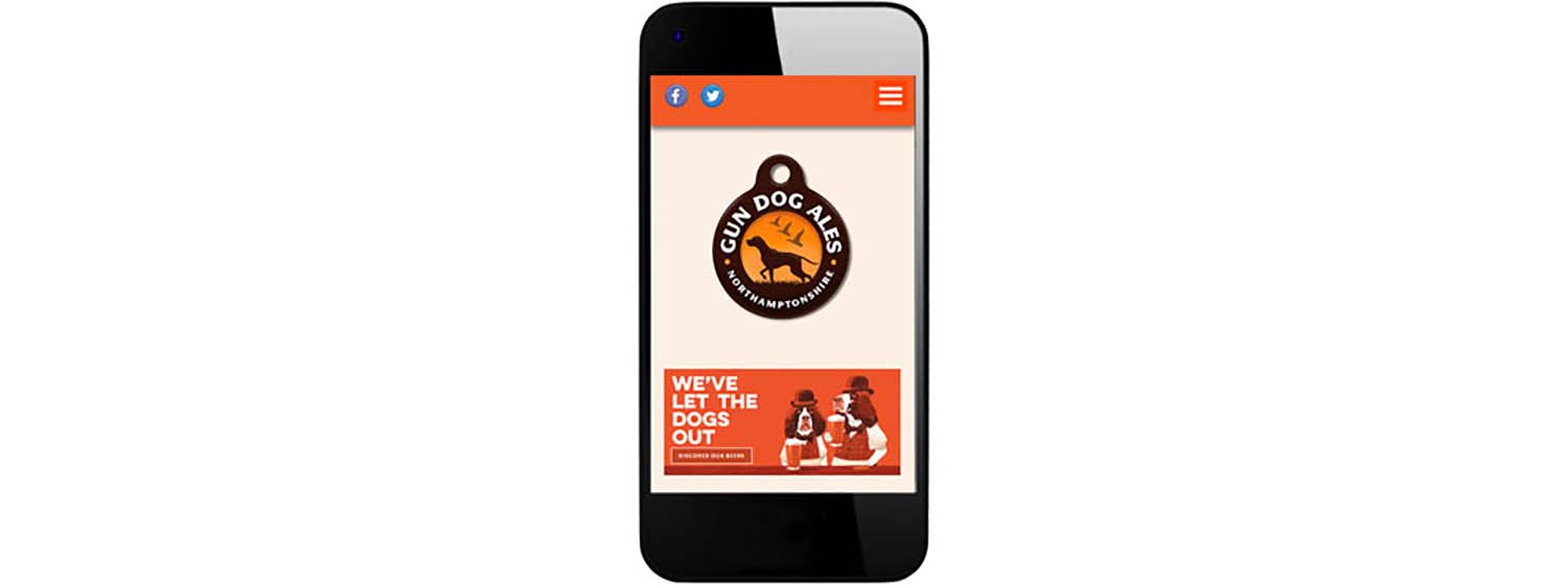 Gun Dog Ales smart phone screen