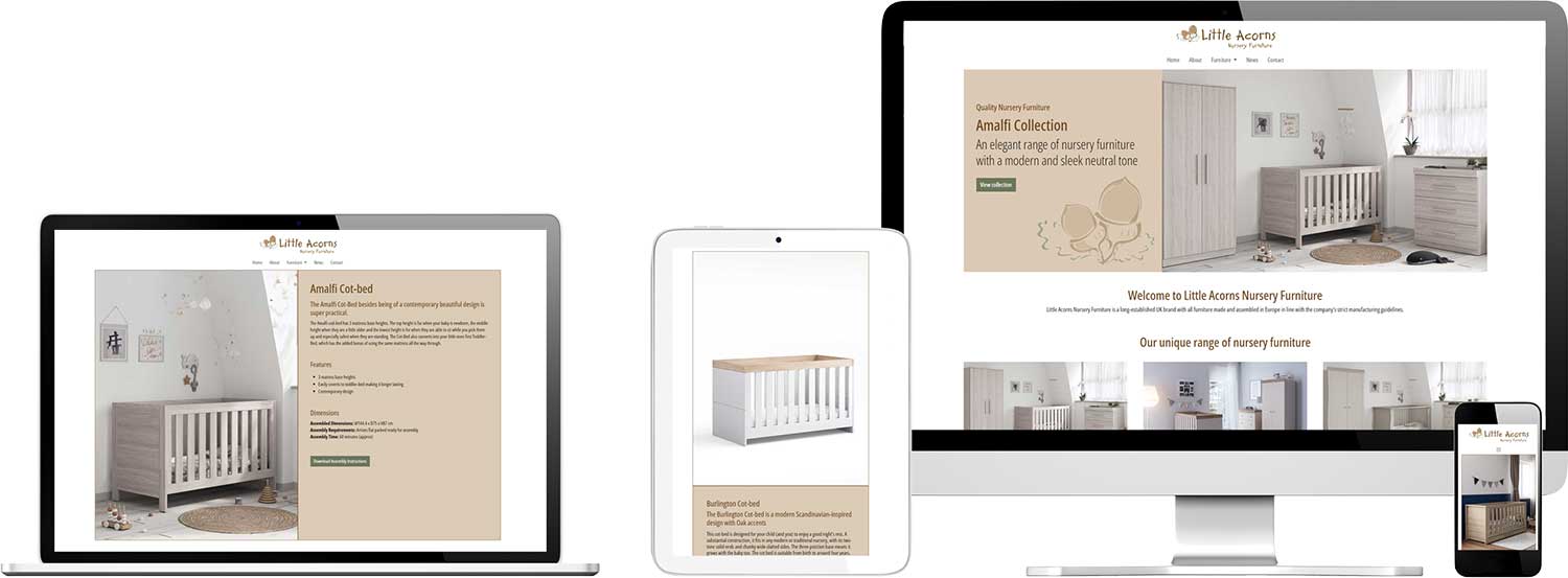 Website design and development showing all devices