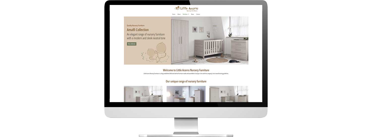 Website design and development showing desktop view