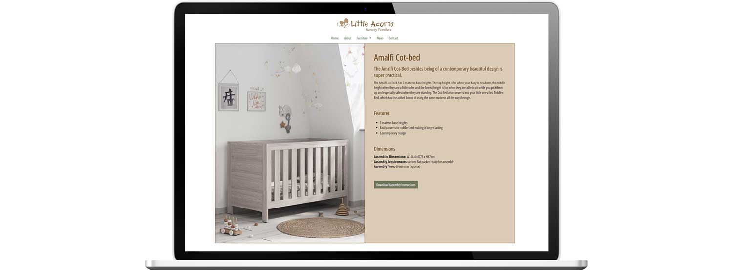 Website design and development showing laptop view