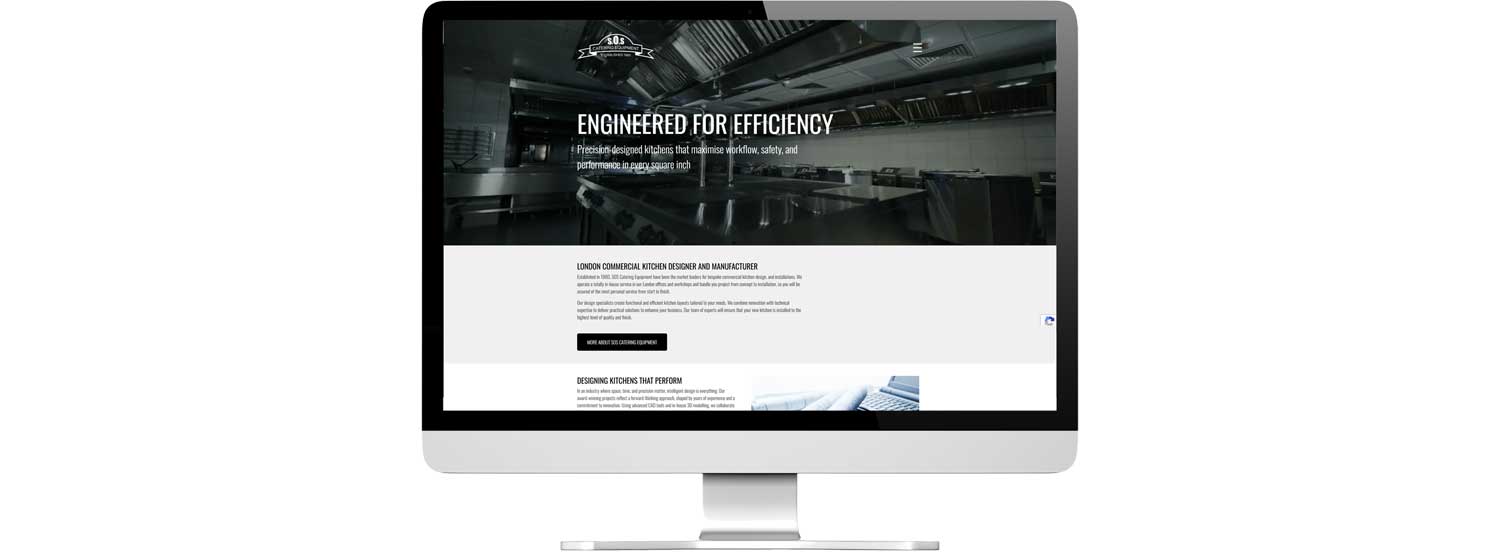 Website design and development showing desktop view