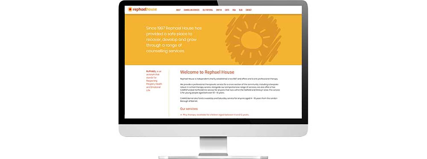 Website design and development desktop view