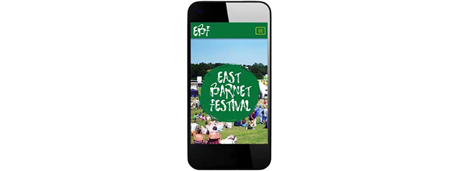 EBF website showing on smart phone