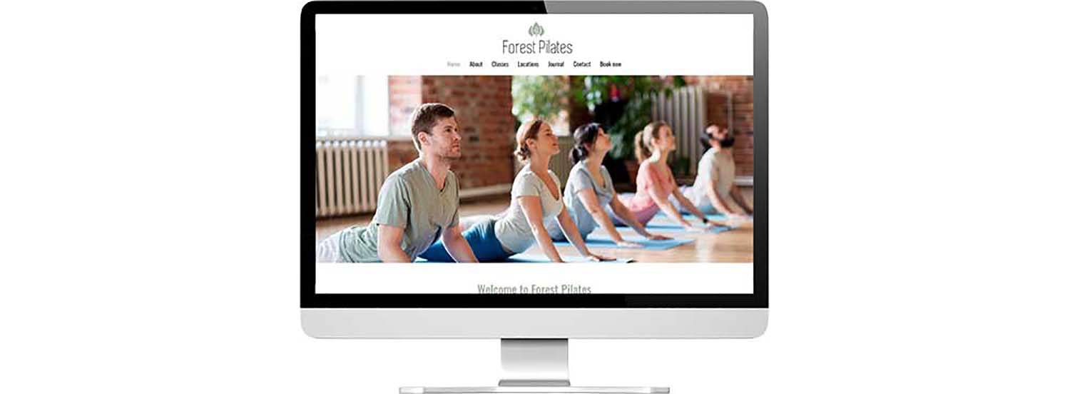 Forest Pilates Website Design and Development all desktop view