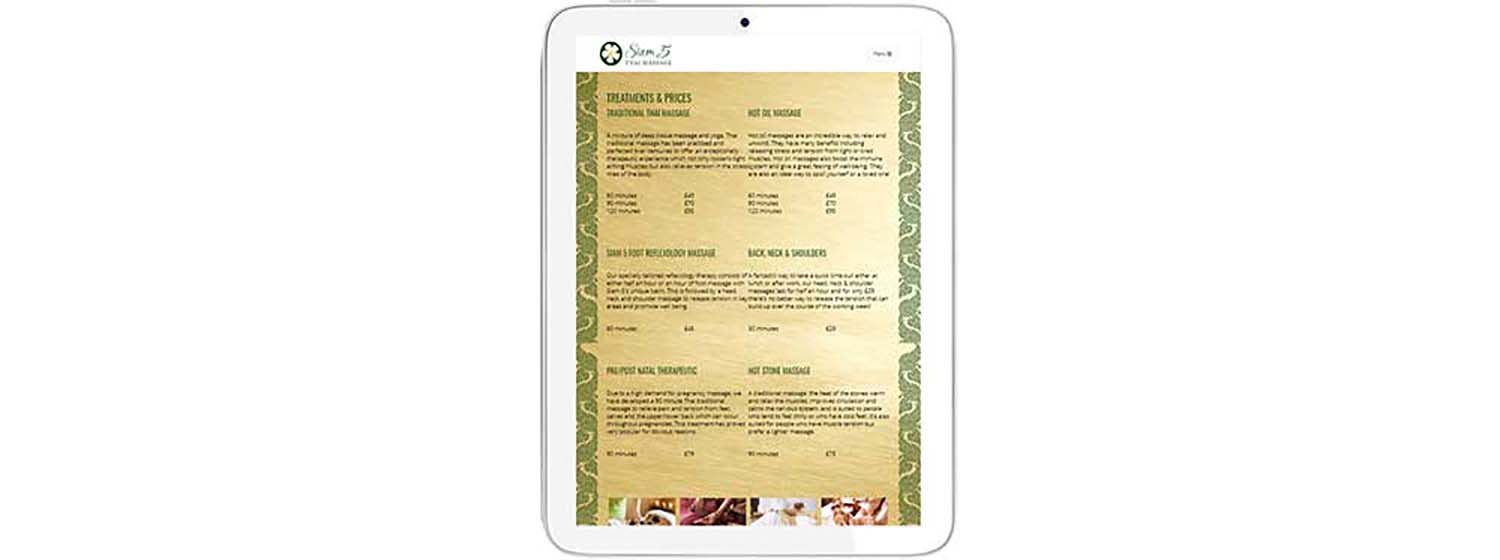 website design for tablet